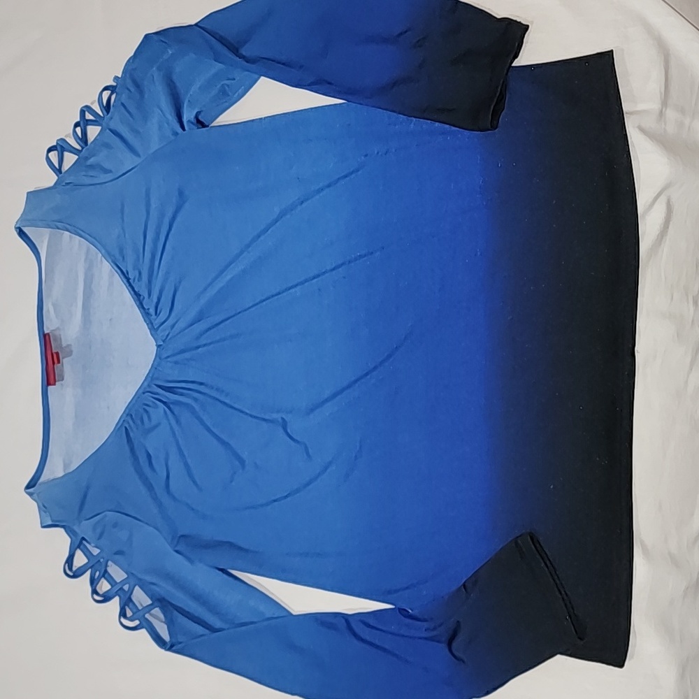 EUC Jennifer Lopez Womens Long Sleeve Cold Shoulder Top